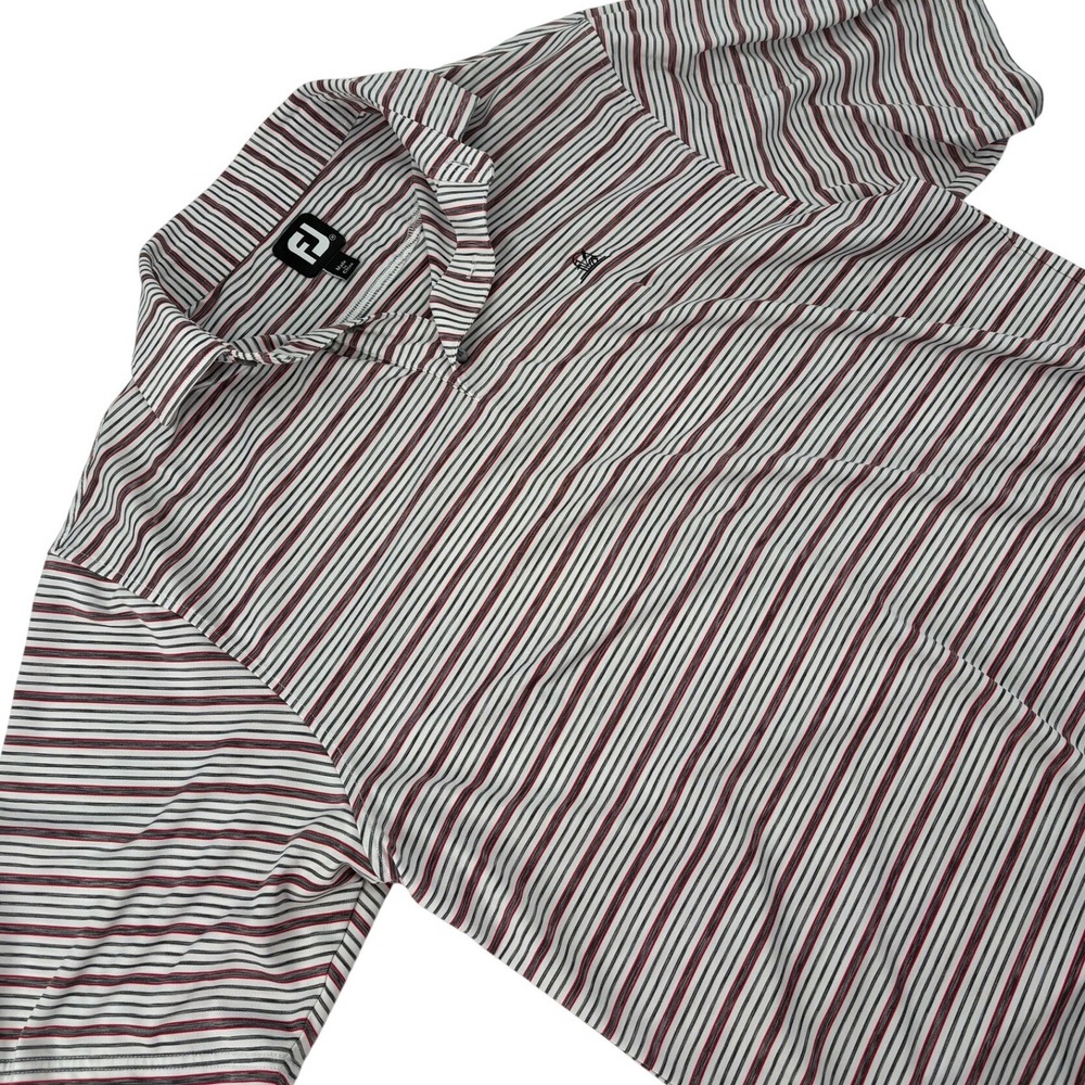 FootJoy FJ Men's Golf Polo Shirt Striped Short Sleeve Size M